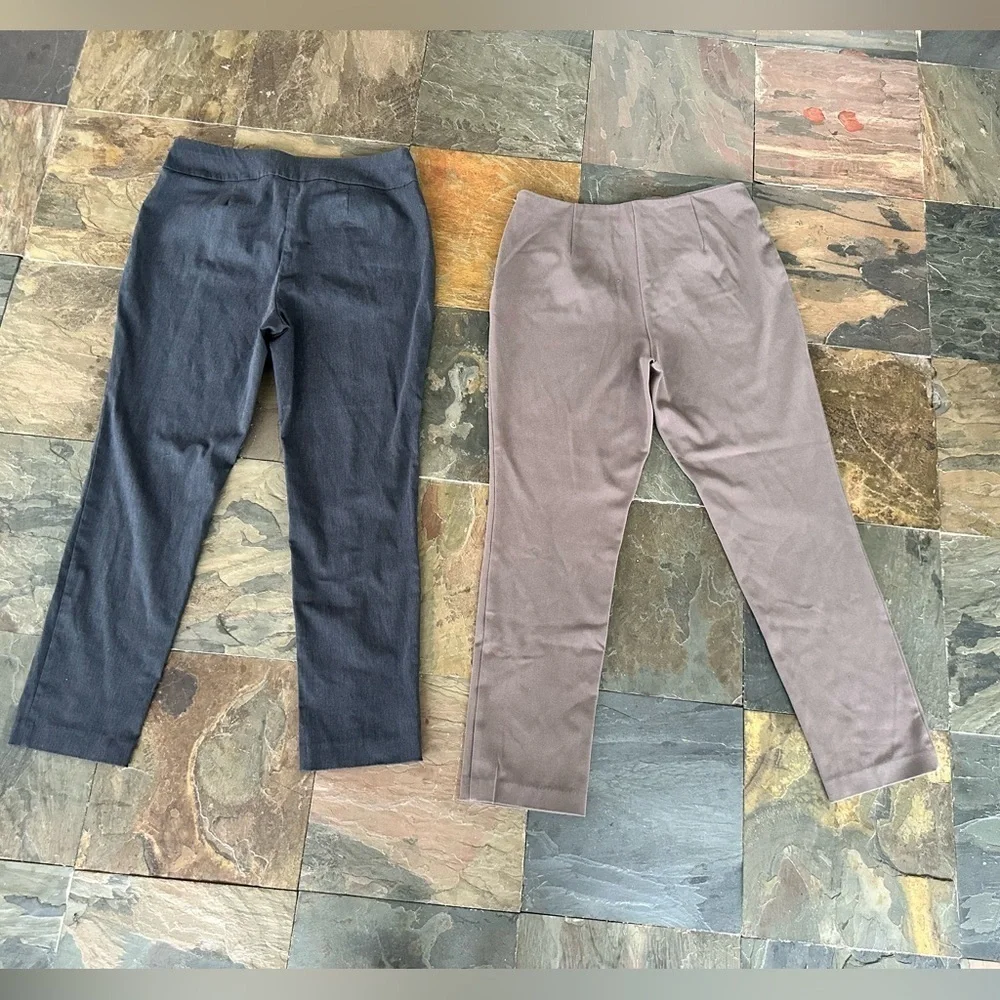 Chicos Pants Lot Of 2 Sz 10 Short So Slimming Sz 1.5 Career Office Trouser - Picture 1 of 6